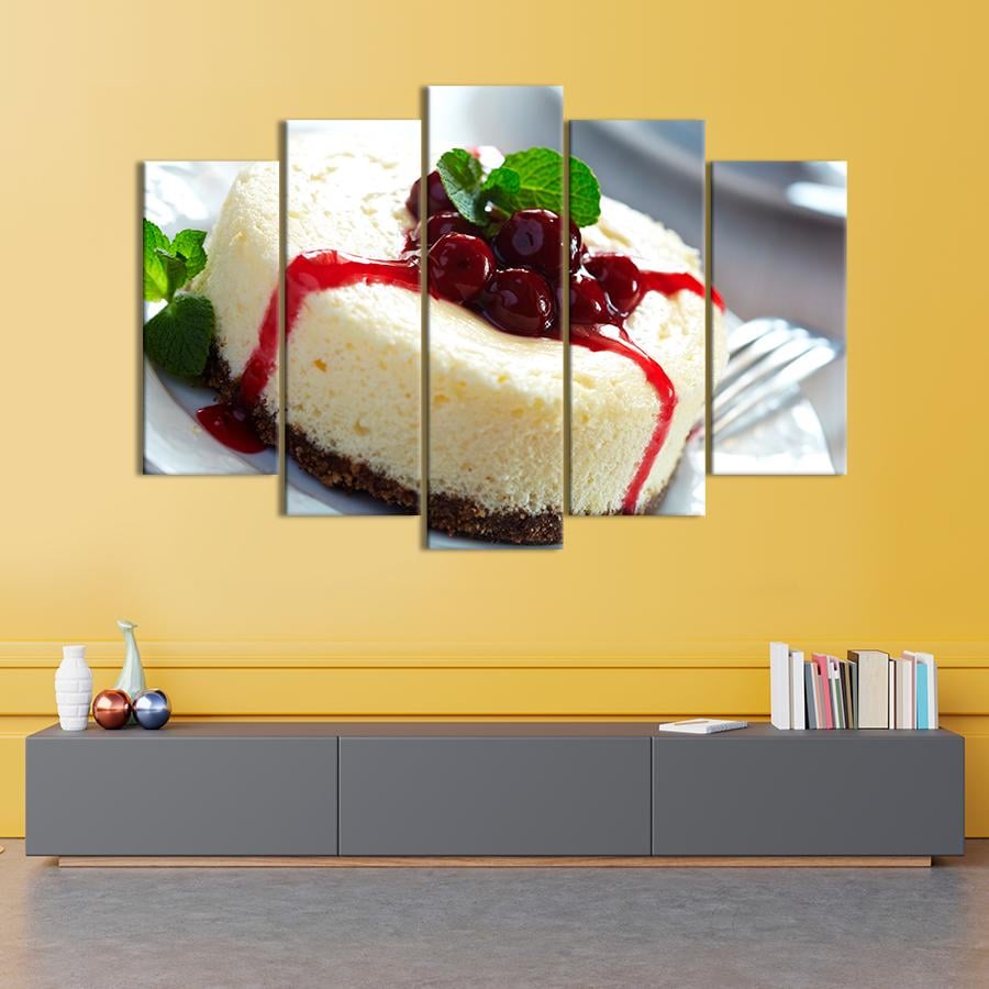 Настінний декор Повітряний кокосовий чізкейк із вишнею 137x85 см (A320-5)