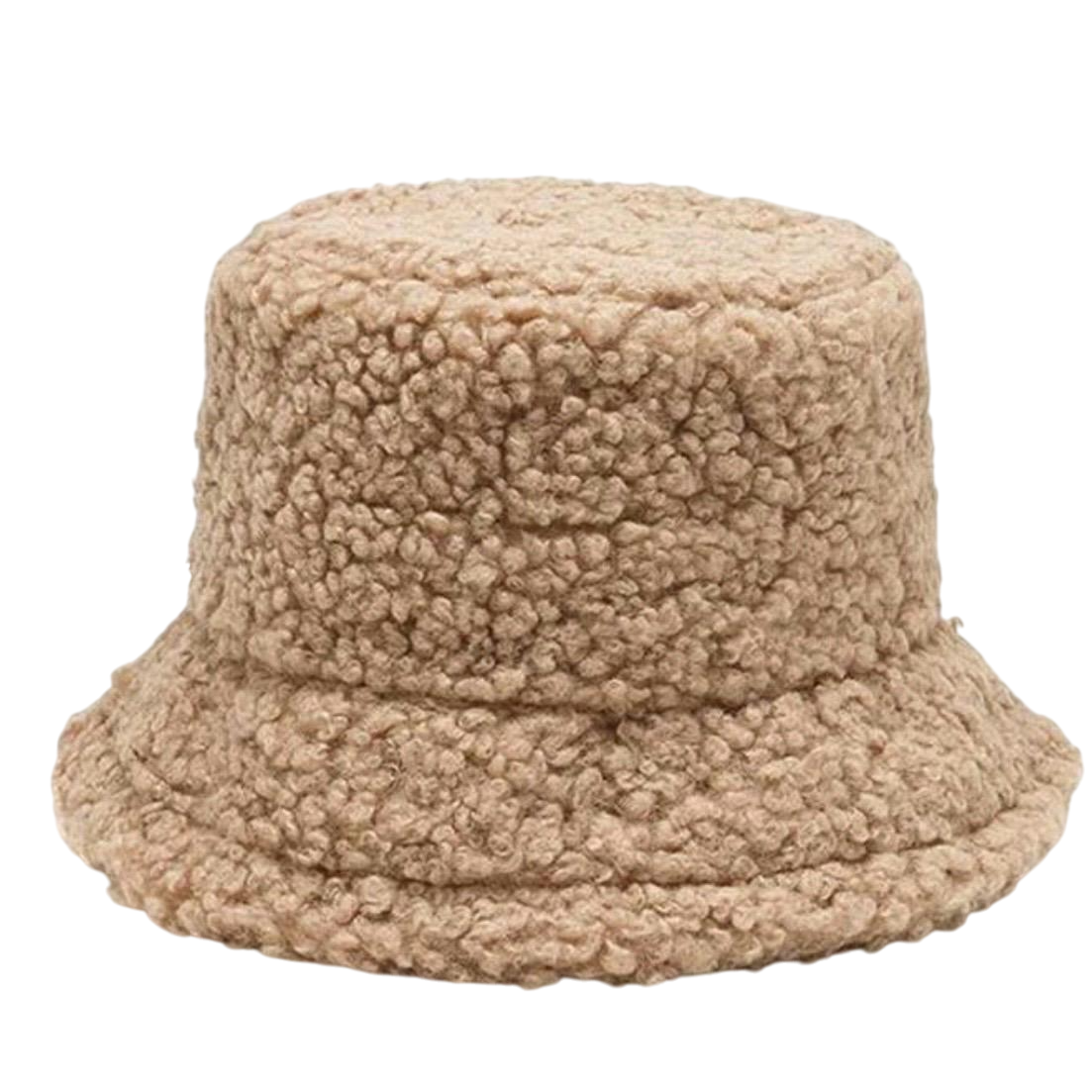 Панама зимняя с эко меха овчина Бежевый