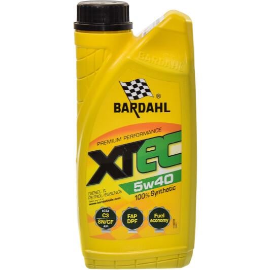 Моторна олива Bardahl XTEC 5W40 SN/CF C3 MB 229.51/229.31/226.5 VW 502.00/505.00/505.01 RN0700/RN0710 1 л (36341)