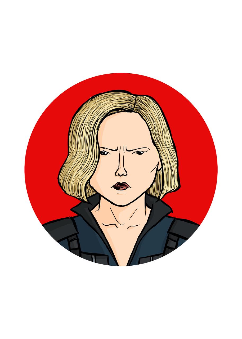 Картина GeekLand Black Widow минимализм (BW.09.064)