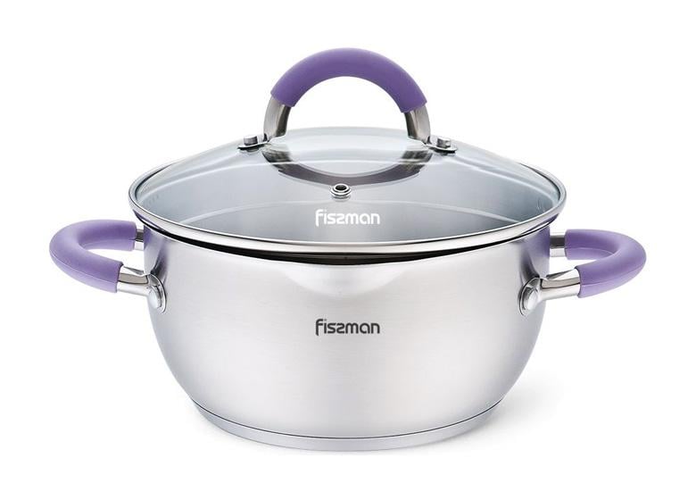 Кастрюля Fissman Annette из нержавеющей стали с крышкой-дуршлагом 2 л