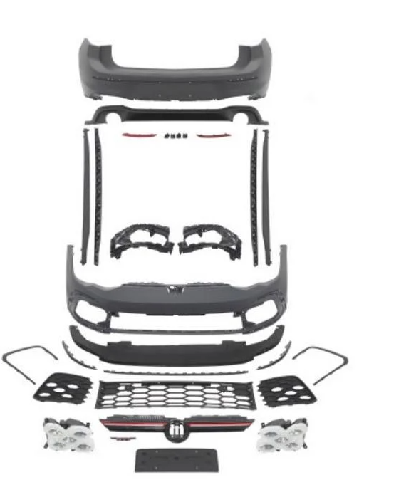 Комплект обвесов GTI GT Tuning для Volkswagen Golf 8 пластик под покраску