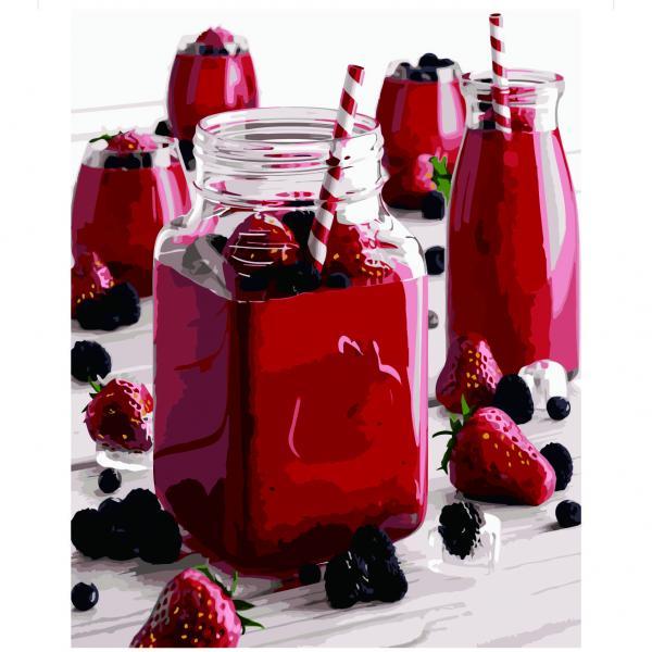 Картина по номерам Strateg Яркий напиток 40х50 см термопакет (VA-2731)