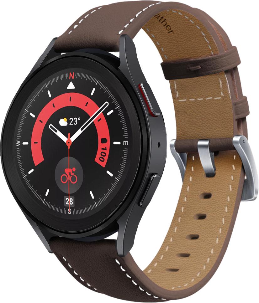 Ремешок кожаный Folsa для Galaxy Watch 5 Pro Dark Brown (31539-05)