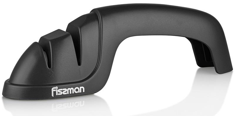 Точила для ножів Fissman 19,5x4,5x6 см двокрокової заточки Чорний (FN-2977)
