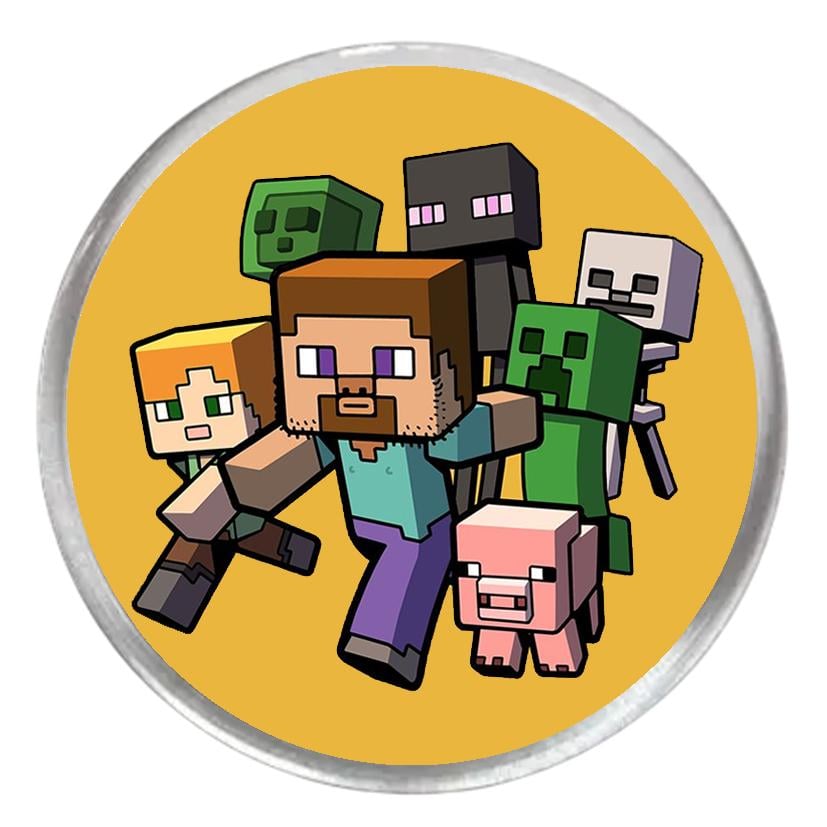 Значок с печатью акриловый MINECRAFT №1 (27995)