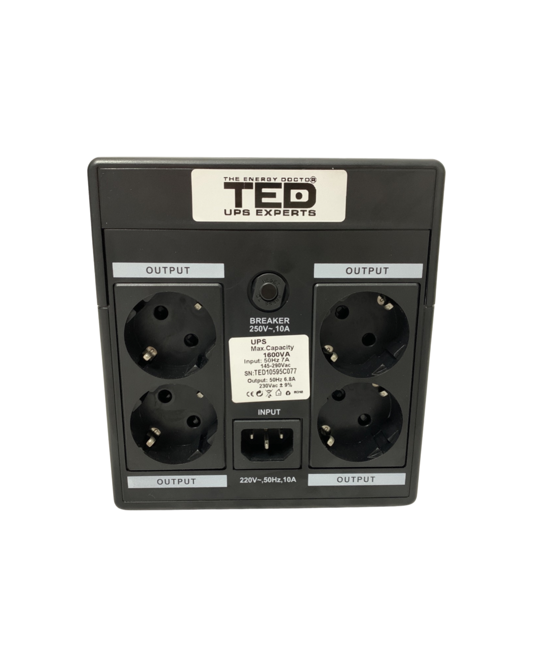 Джерело безперебійного живлення UPS TED 1050W 1600VA (250042) - фото 4