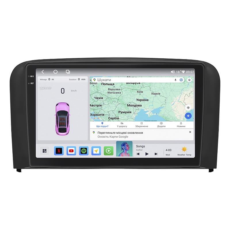 Автомагнитола штатная Lesko для Volvo S80 I Рестайлинг 2003-2006 4/64 QLED CarPlay 4G Wi-Fi GPS Prime 9" (22391784)