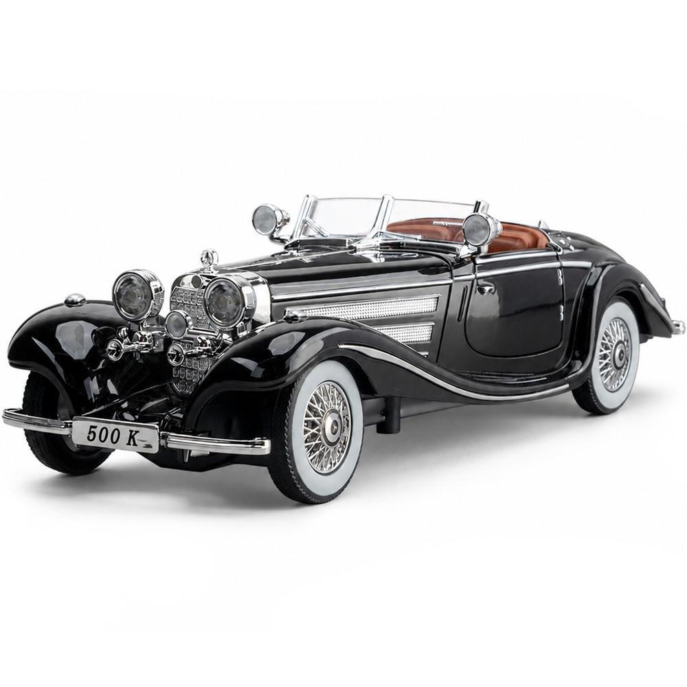 Игрушечная машинка Mercedes-Benz 500K Special Roadster 1936 металлическая ретро модель 1:24 инерционная со светом и звуком (34880387)