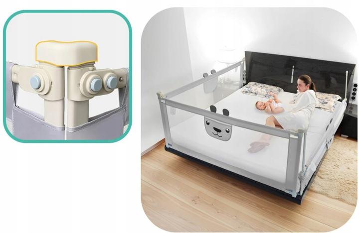 Бортик для ліжка PupyHou 180 см Сірий - фото 3 Бортик для ліжка PupyHou 180 см Сірий - фото 3