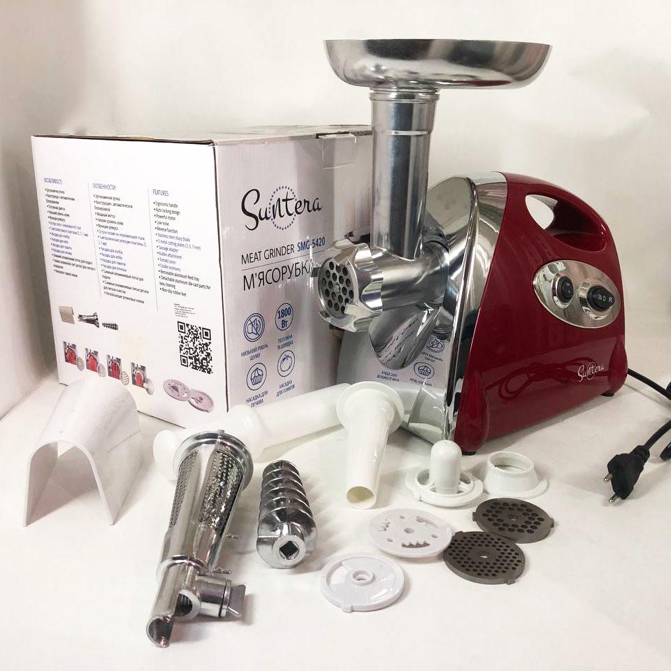 Мясорубка Suntera 1800 Вт Красный (267166) - фото 7