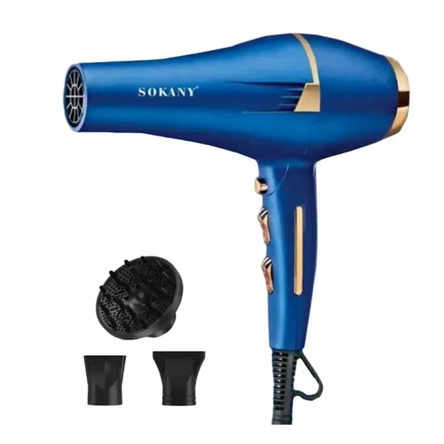 Фен для волосся Sokany SK-14001 з насадками концентратор та дифузор 2400 Вт (7408) - фото 7 Фен для волосся Sokany SK-14001 з насадками концентратор та дифузор 2400 Вт (7408) - фото 7