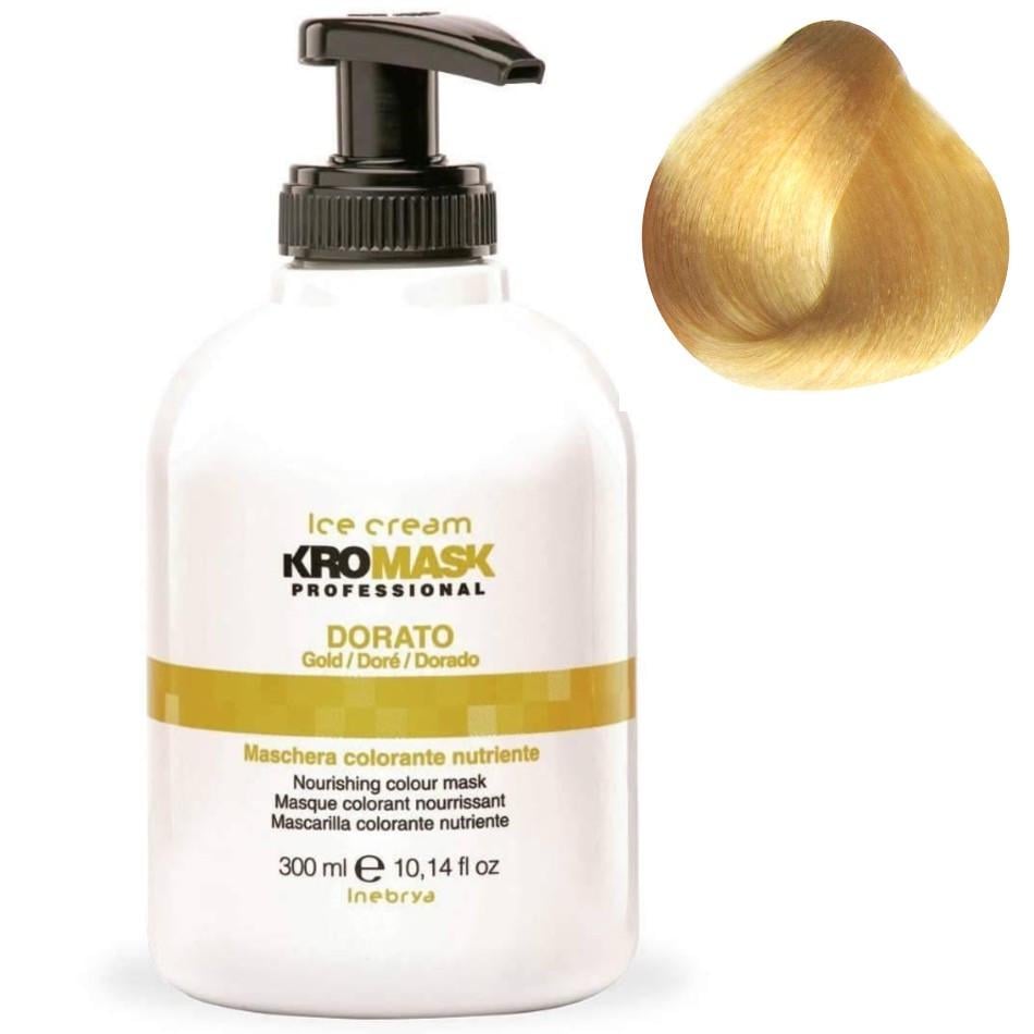 Тонирующая маска для волос Inebrya KroMask Colour Mask GOLD 300 мл Золотистый блондин (1228275017) - фото 2 Тонирующая маска для волос Inebrya KroMask Colour Mask GOLD 300 мл Золотистый блондин (1228275017) - фото 2