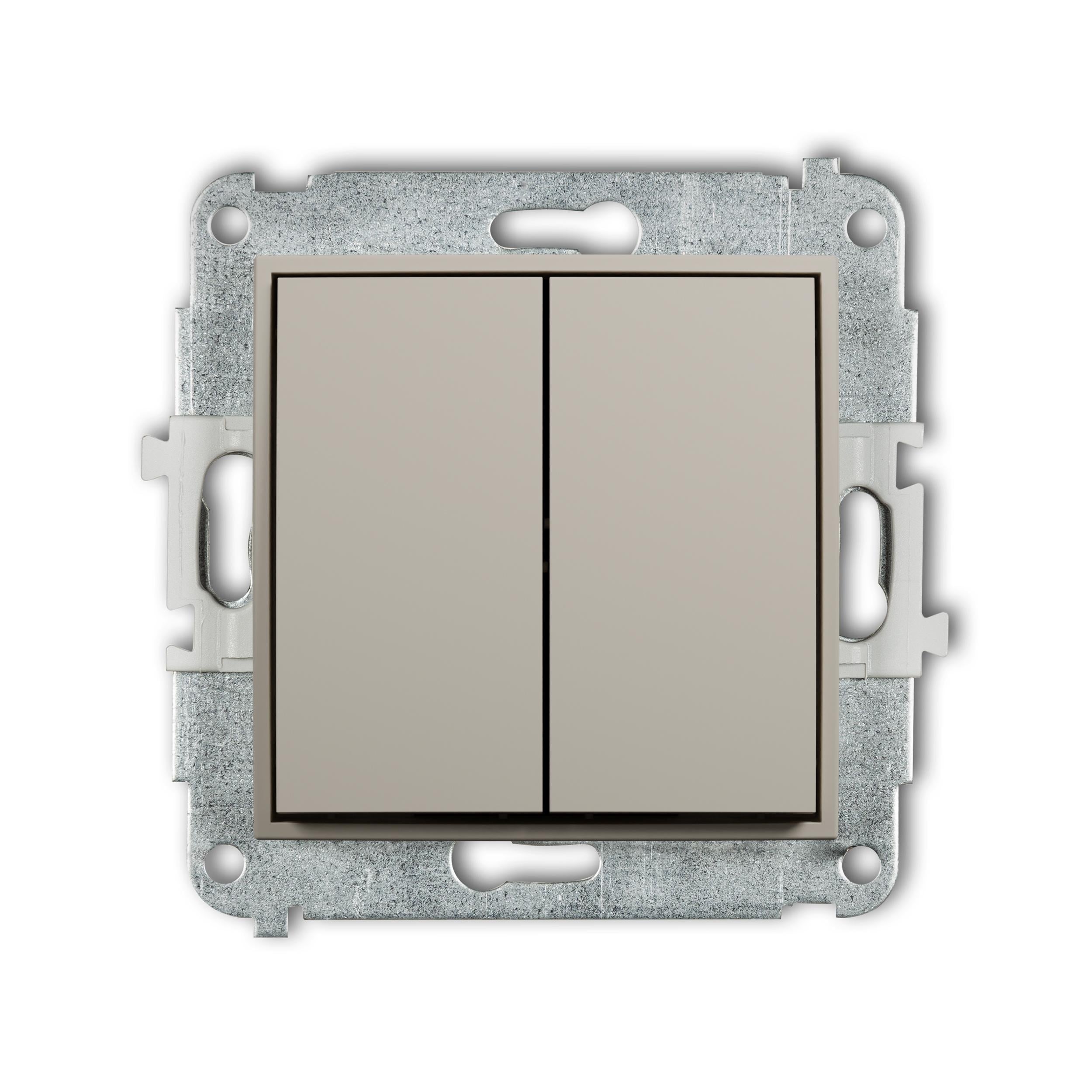 Выключатель 2-клавишный Karlik Mini Taupe (60MWP-2)