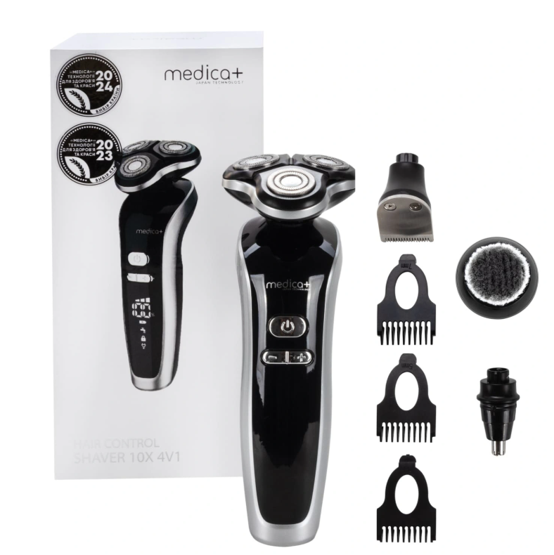 Электробритва MEDICA+ Shaver 4в1 LED-дисплей водонепроницаемая роторная 3 головки (33153692)