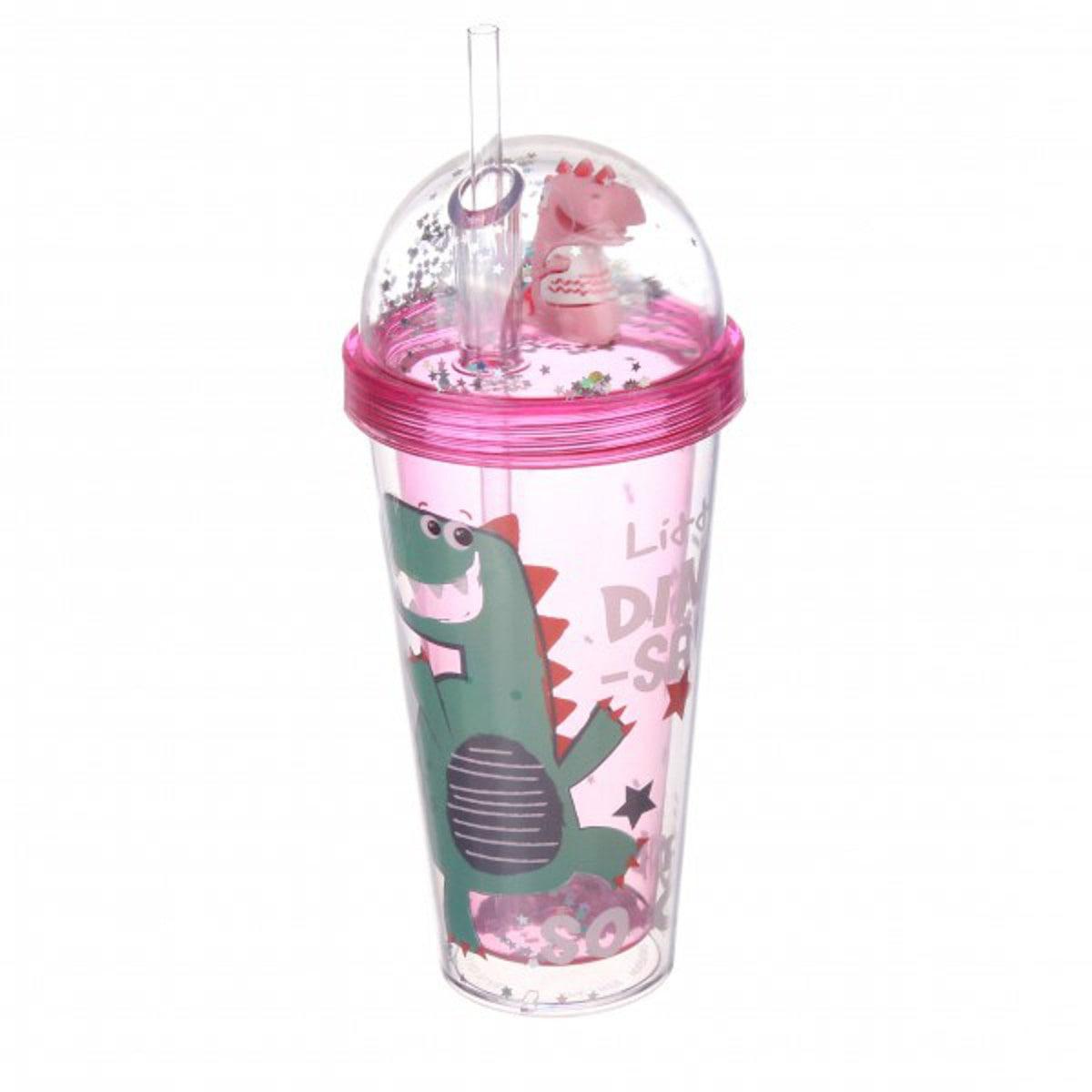 Слаш-стакан акриловый с трубочкой Дракончик 380 мл (69-1370)