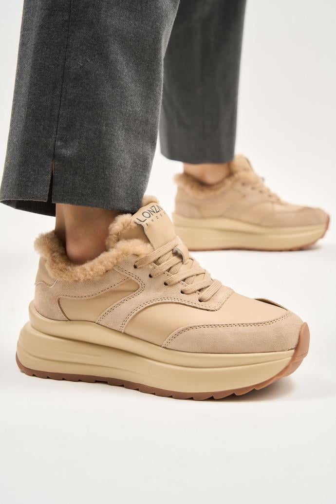 Кроссовки женские зимние LONZA р. 39 Бежевый (181019) - фото 5 Кроссовки женские зимние LONZA р. 39 Бежевый (181019) - фото 5
