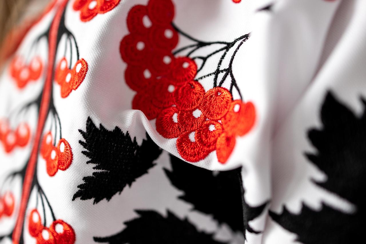 Платье вышиванка для девочек Калина 134 см Белый - фото 5 Платье вышиванка для девочек Калина 134 см Белый - фото 5