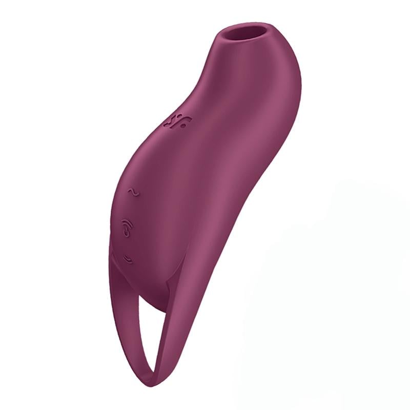 Вибратор вакуумный SatisfyerPocket Pro 1 13,9 см Бордовый (51242)