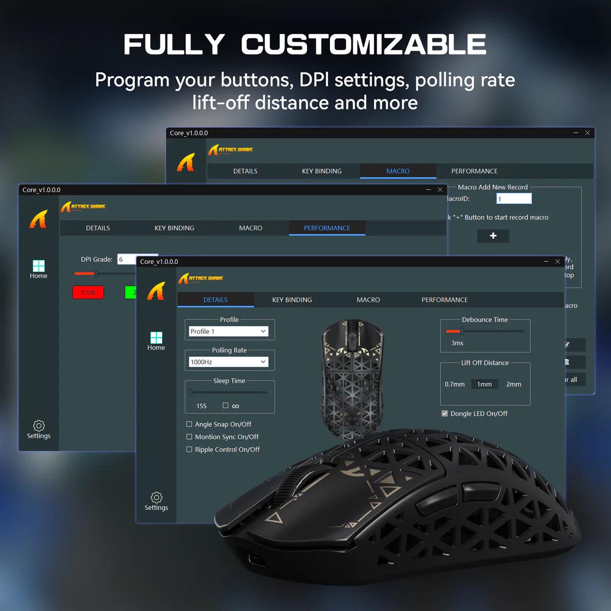 Миша attack shark R5 ULTRA PAW3950 Gaming Mouse 8K 42000 DPI з карбоволокна 39 г Чорний (26404884) - фото 5 Миша attack shark R5 ULTRA PAW3950 Gaming Mouse 8K 42000 DPI з карбоволокна 39 г Чорний (26404884) - фото 5