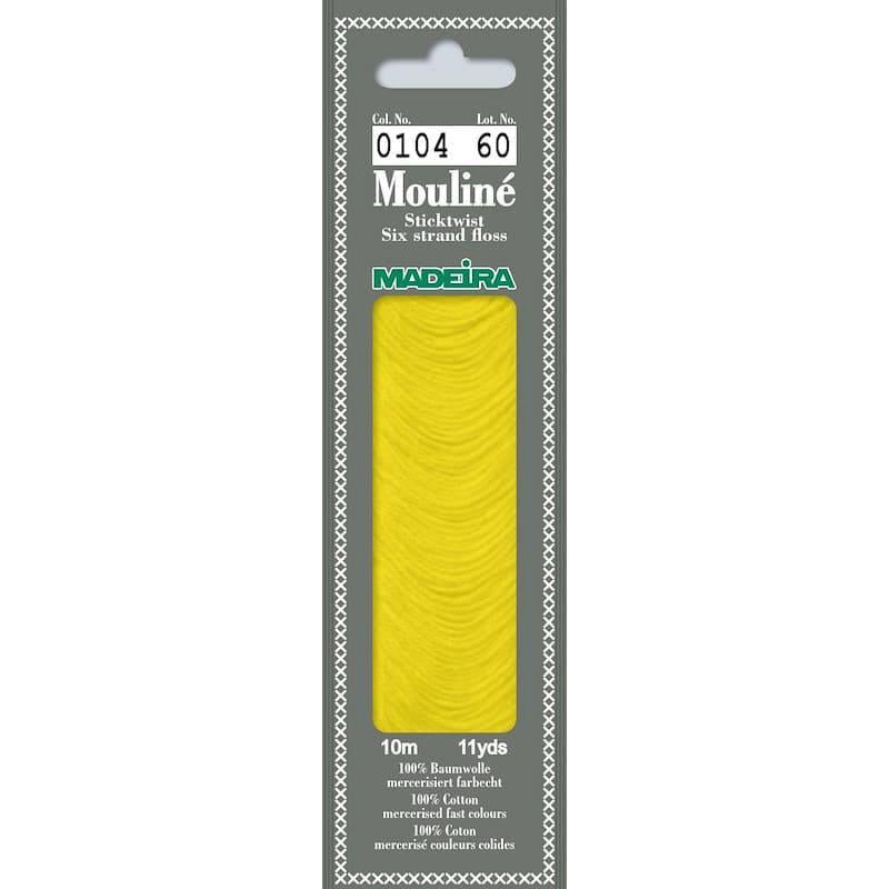 Нитки мулине Madeira 0104 Mouline Лимонный