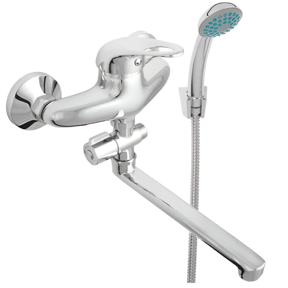 Смеситель для ванны Rubineta P 12 C Star однорычажный с ручной лейкой Хром (P2CK01)