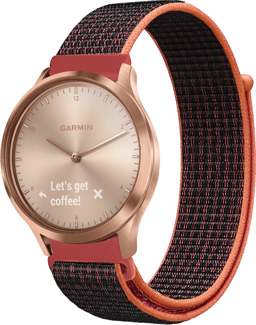 Ремешок нейлоновый Sport Loop для Garmin Vivomove HR Black/Red (26875-44)