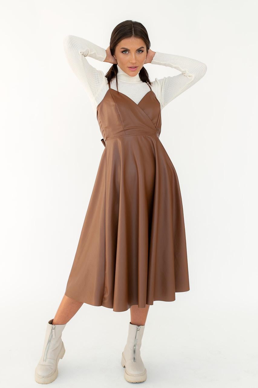 Сарафан Fame на тонких бретелях L Коричневый (9496256)
