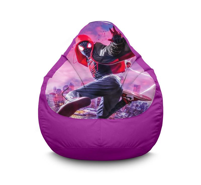 Кресло мешок iPuff Spider-Man Into the Spider-Verse Оксфорд XXL 90х125 см Сиреневый