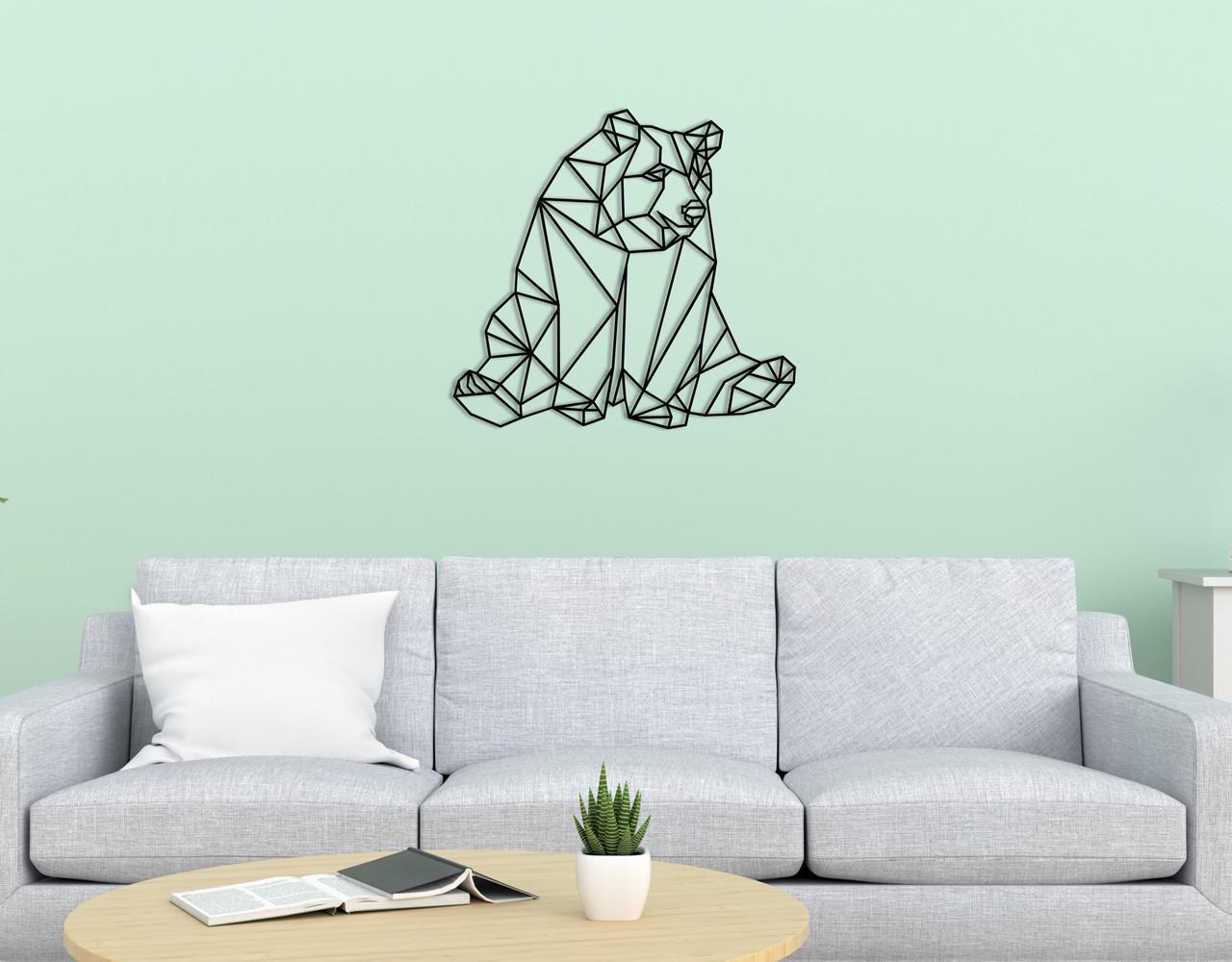 Декоративное панно на стену Upwood Decor Bear 70х74,9 см Black (1574965985)