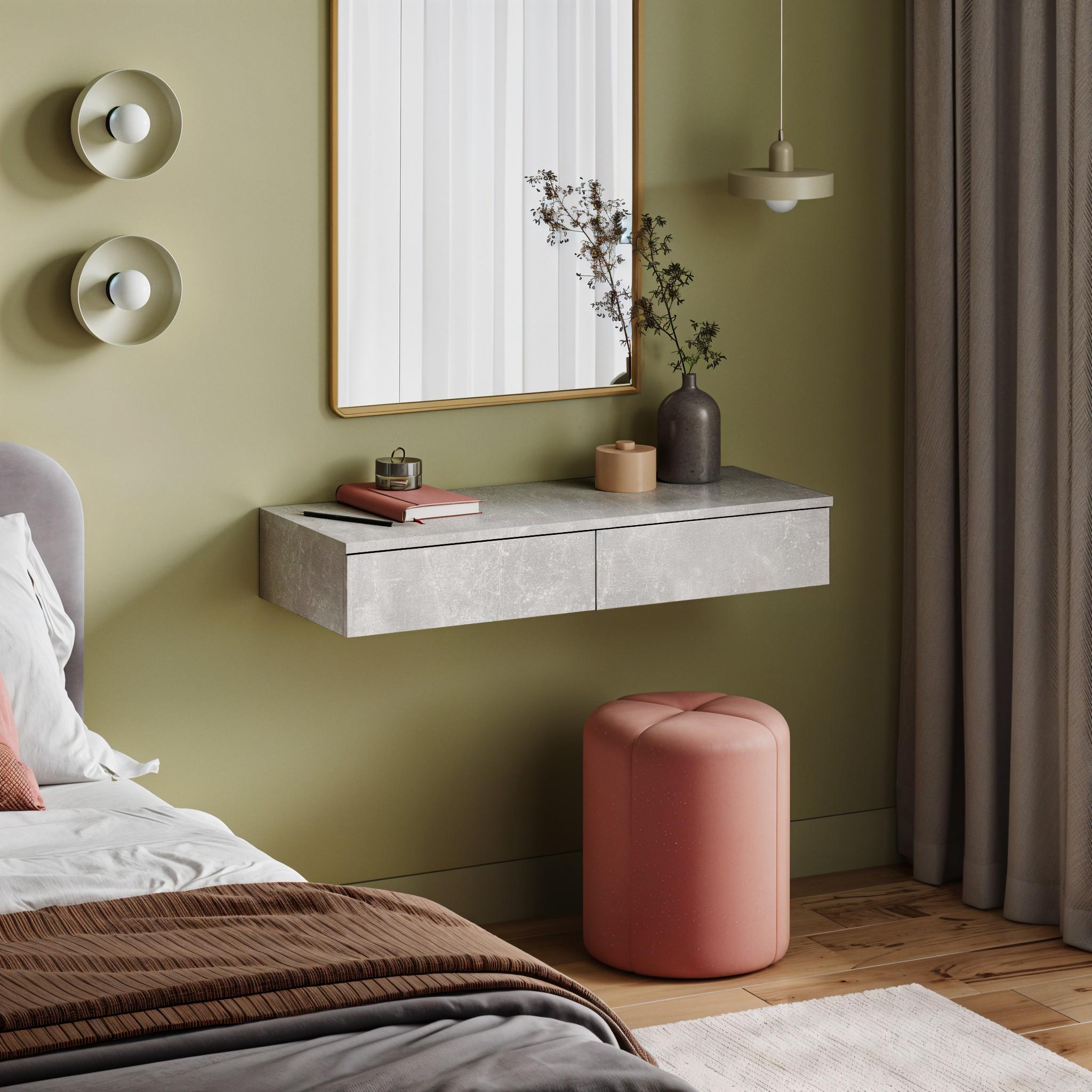 Туалетний стіл підвісний FT-226 1000x310x186 мм Бетон - фото 1 Туалетний стіл підвісний FT-226 1000x310x186 мм Бетон - фото 1