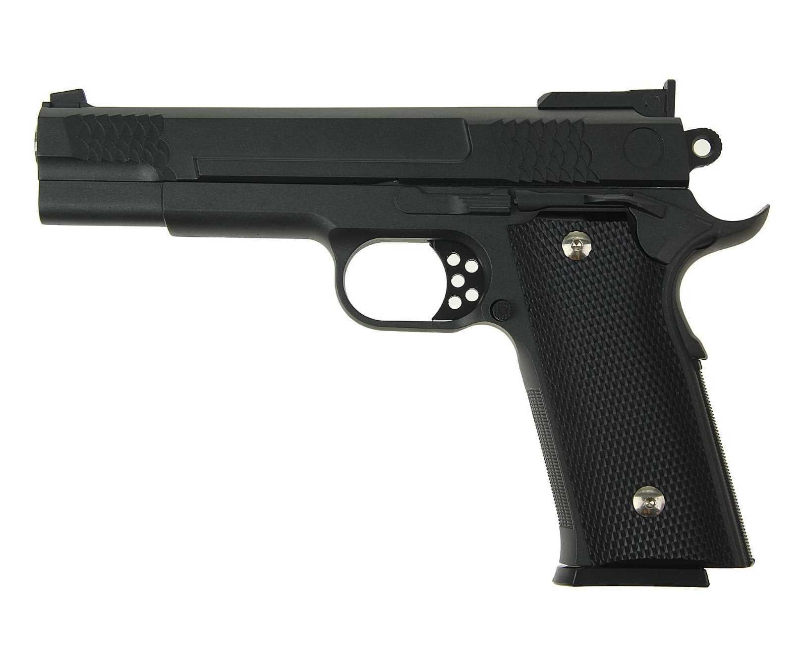 Пистолет страйкбольный Galaxy SW1911 спринговый металлический Черный (10258135)