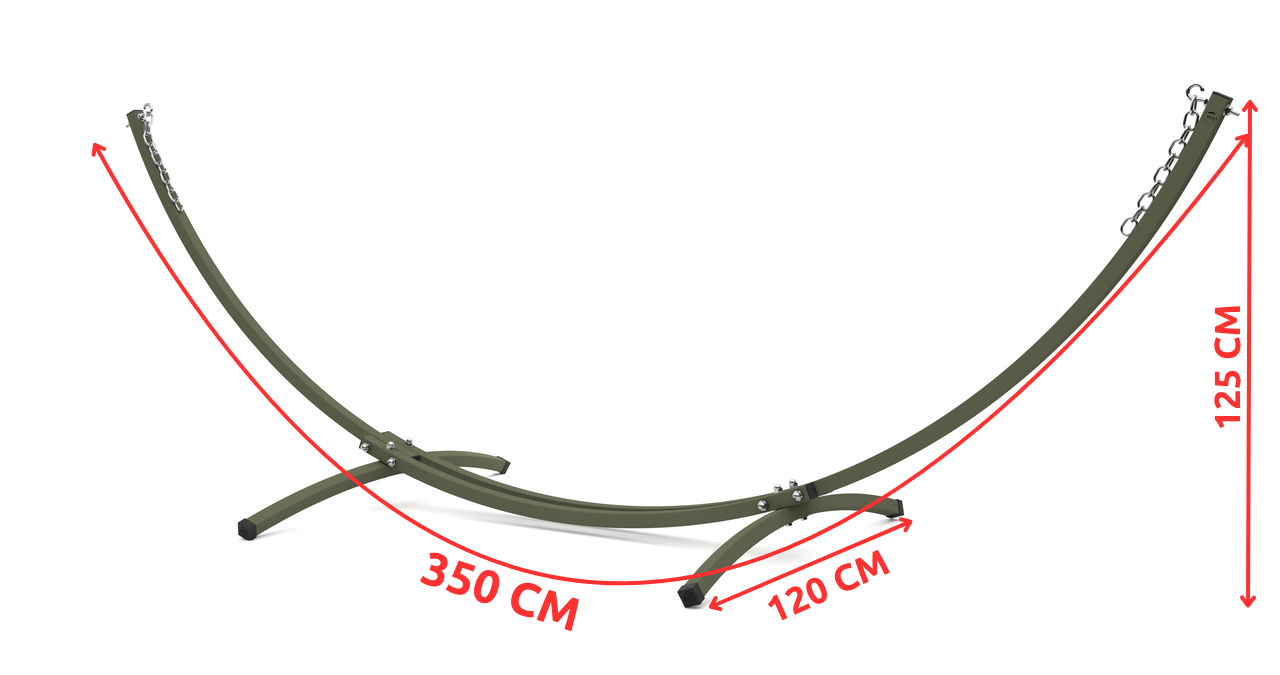 Стійка для двомісного гамака WCG металева з кріпленням для дому/дачі/саду Оливкова (WCGR-OL1) - фото 12