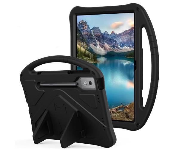 Чехол-накладка Kids with Stand для Lenovo Yoga Tab Plus/Xiaoxin Pad Pro 2025 с ручкой Черный