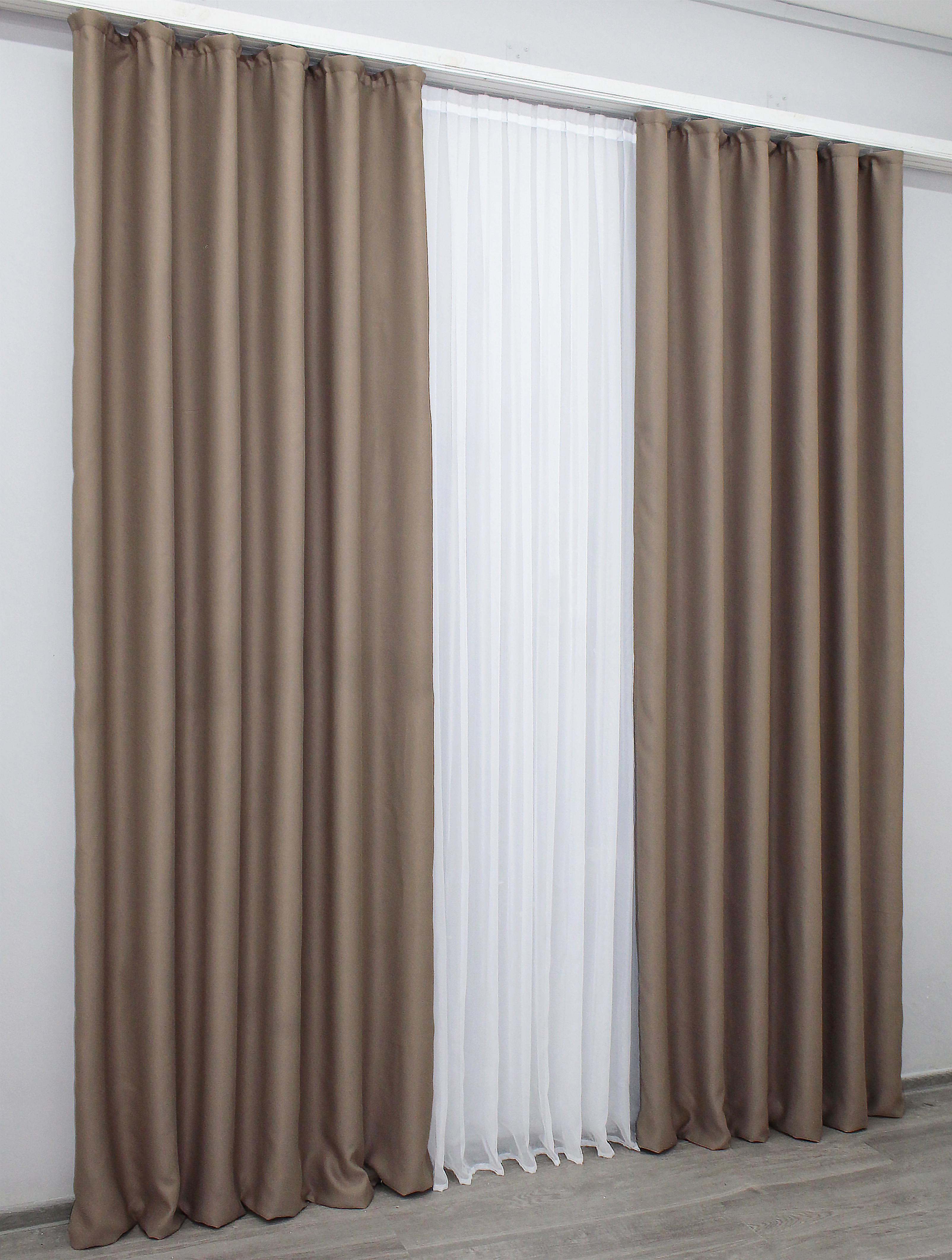 Комплект готових штор VR-Textil Блекаут Bagema Rvs № 1289 150х270 см 2 шт. Какао (33-0147) - фото 4 Комплект готових штор VR-Textil Блекаут Bagema Rvs № 1289 150х270 см 2 шт. Какао (33-0147) - фото 4