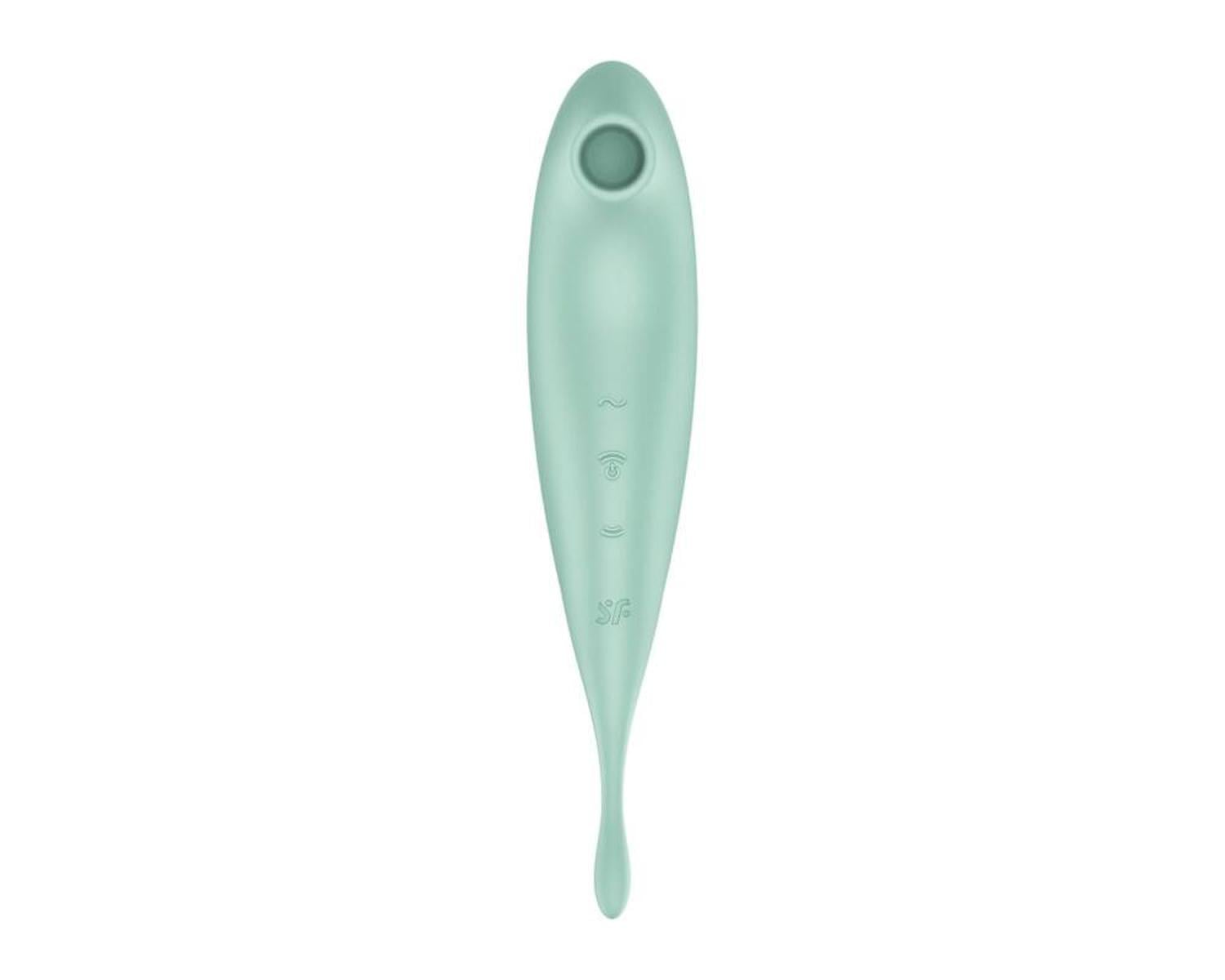 Вибратор с волновой стимуляцией Satisfyer Twirling Pro с приложением Мятный