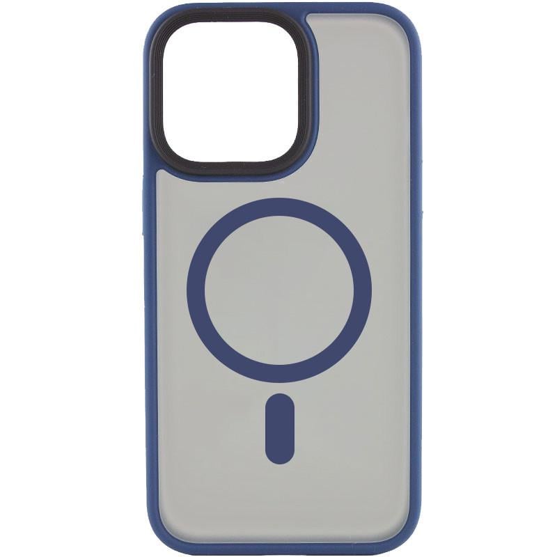 Протиударний Чохол Epik для Apple iPhone 15 Pro (6.1") Metal Buttons with MagSafe TPU+PC Синій - фото 1