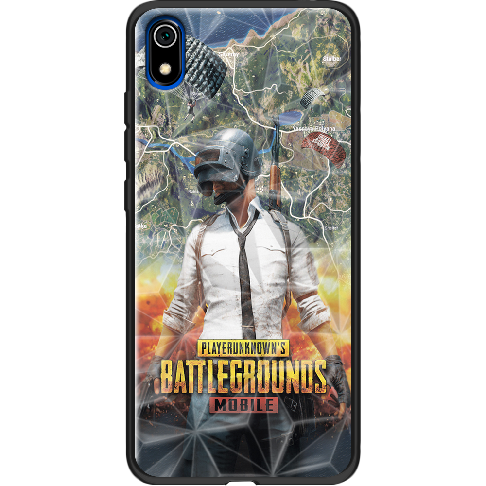 Чехол Boxface Xiaomi Redmi 7A PUBG Mobile Черный силикон с призмой (37400-up2309-37869)