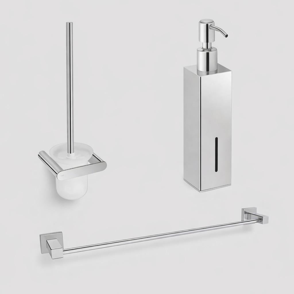 Комплект аксессуаров для ванной Qtap ершик Stetka держатель полотенец Drzak дозатор Liberty
