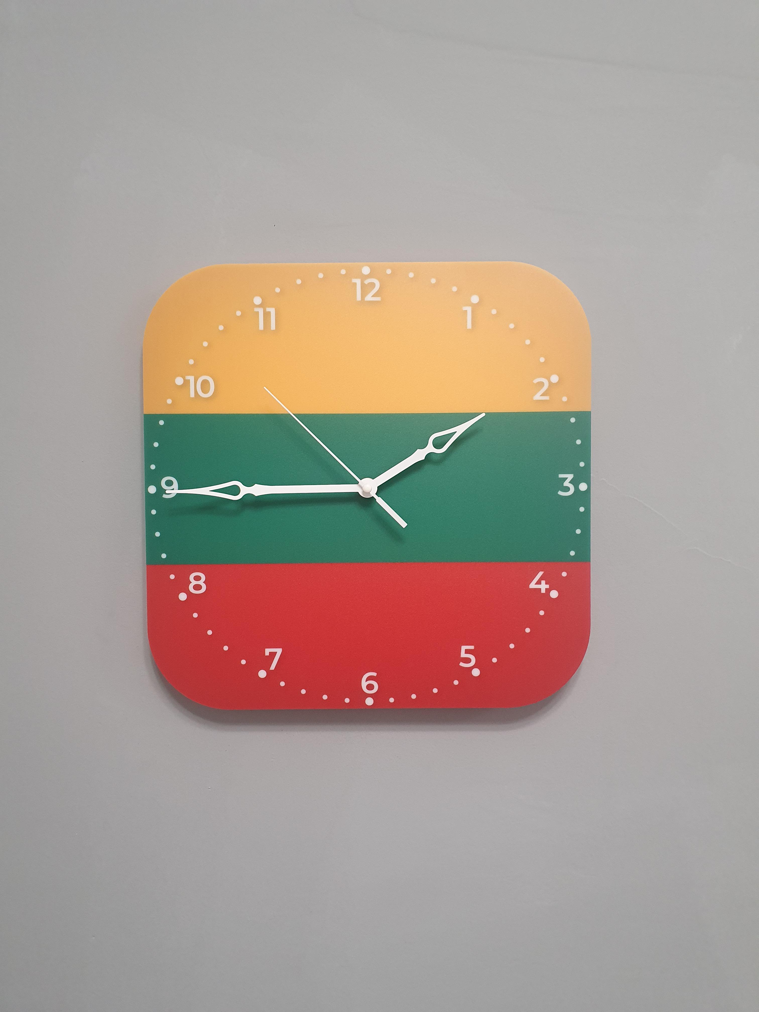 Часы настенные флаг Литвы (3648)