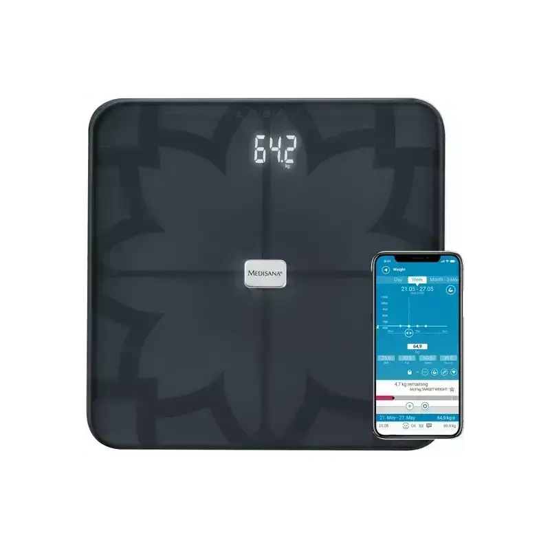 Ваги підлогові з додатком Medisana Bluetooth (02207) - фото 2 Ваги підлогові з додатком Medisana Bluetooth (02207) - фото 2