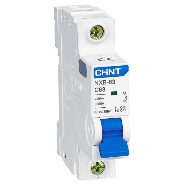 Модульний автоматичний вимикач CHINT NXB-63 1P C50 6kA