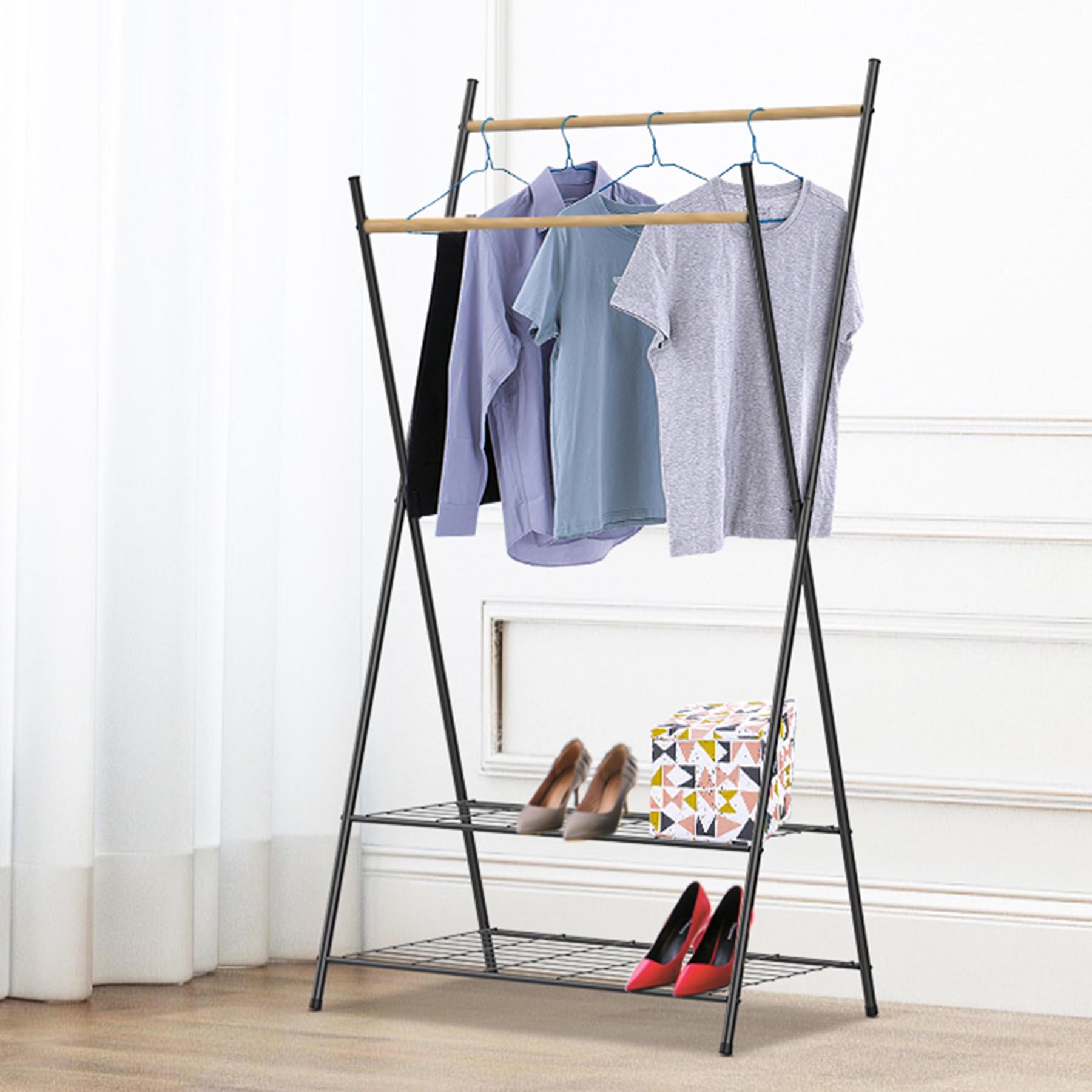 Стійка для одягу Casa Si Garment Rack Bamboo Black (CS92309W04) - фото 4