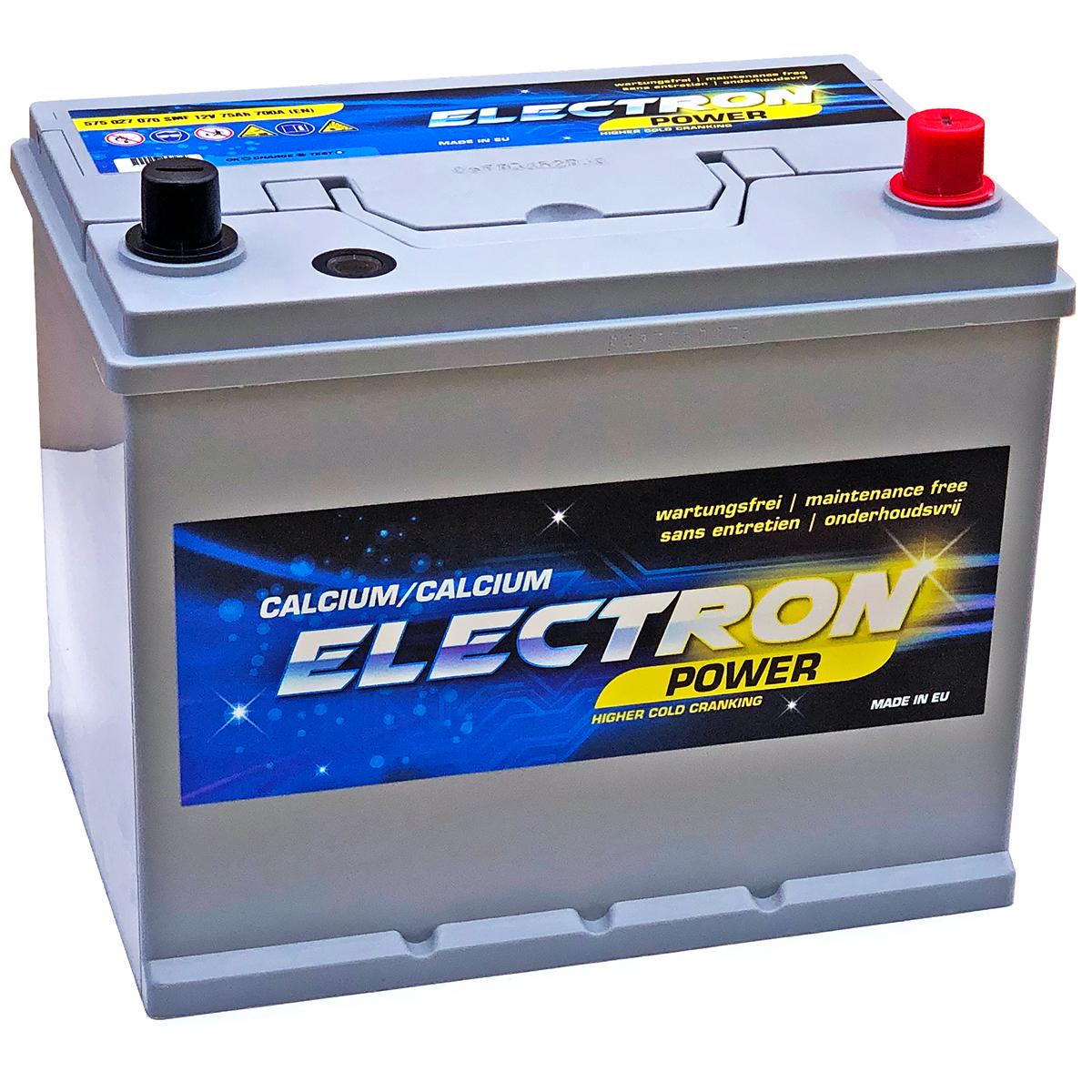 Акумулятор автомобільний ELECTRON POWER HP 575 027 070 SMF EN 6СТ-75Ah ASIA АзЕ 700А (157141) Акумулятор автомобільний ELECTRON POWER HP 575 027 070 SMF EN 6СТ-75Ah ASIA АзЕ 700А (157141)