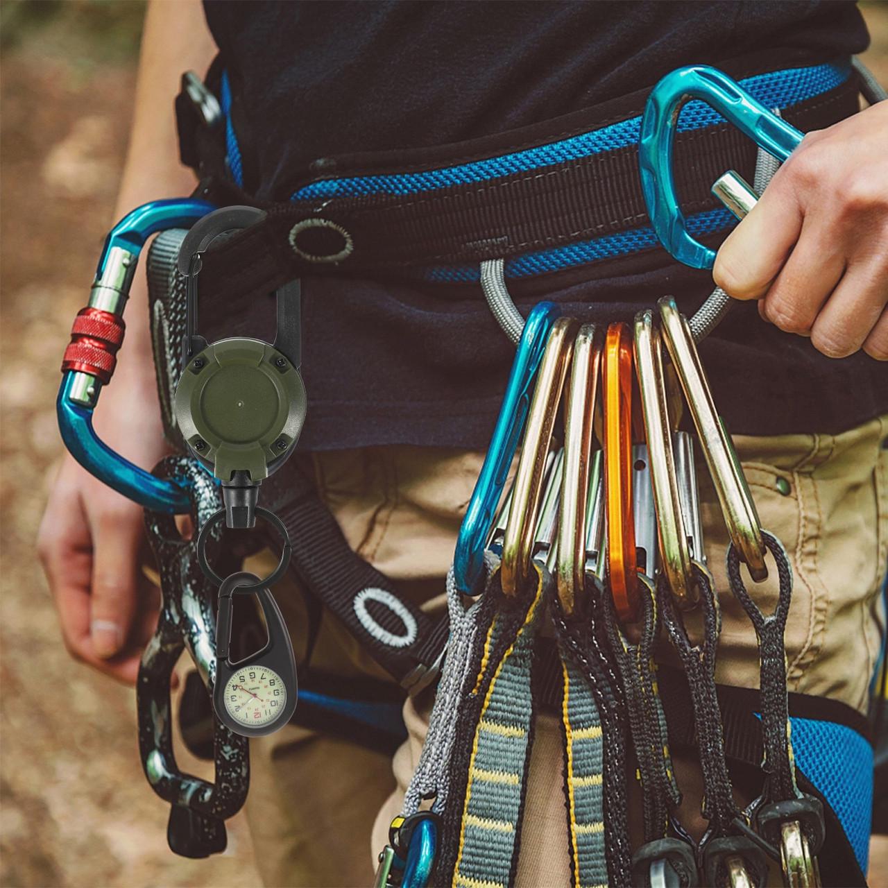 Карабин выдвижной с тросом 60 см Зеленый (2448385845) - фото 4