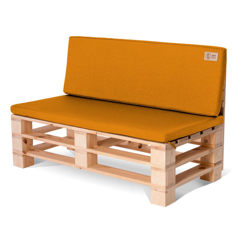 Комплект подушек для садовой мебели SanchoBAG Queens 120x40x10/120х55x10 см Saffron (pdm-1113-sq110-11)