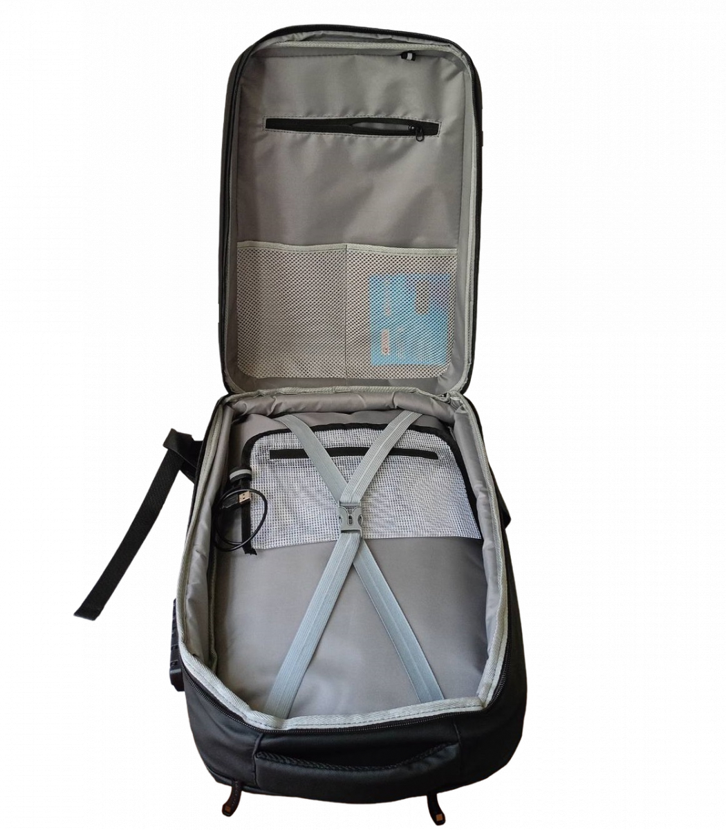 Рюкзак с кодовым замком для ноутбуков 17 USB с креплением для чемодана (СР-5807-2) - фото 6