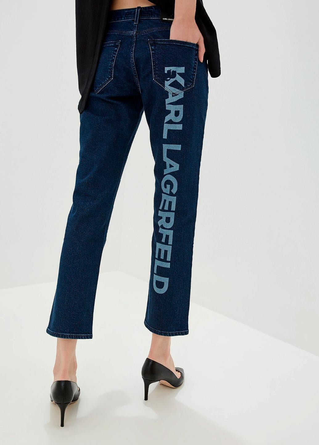 Джинсы женские Karl Lagerfeld прямого кроя W27 Темно-синий (KL000002-44) Джинсы женские Karl Lagerfeld прямого кроя W27 Темно-синий (KL000002-44)