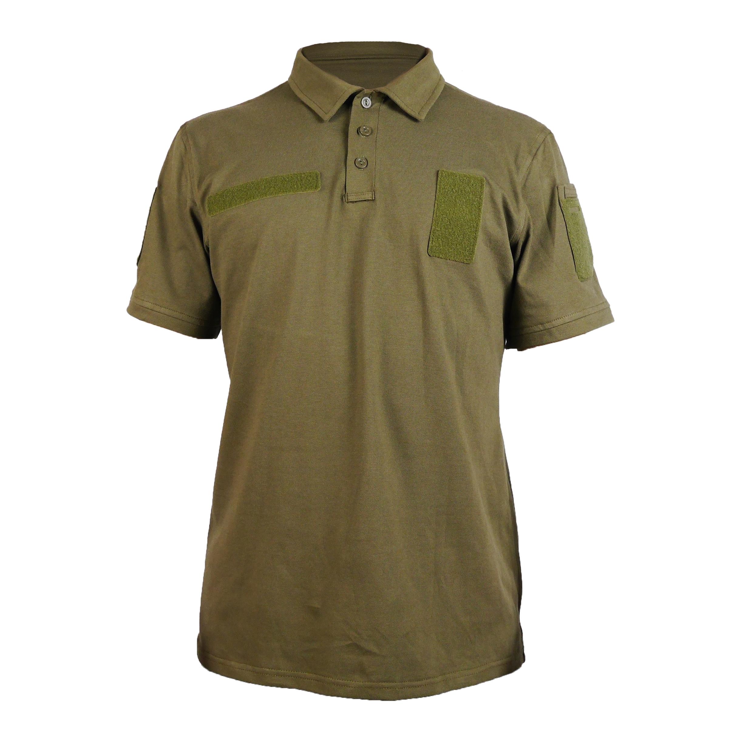 Поло военное с липучками Лакоста M Хаки (1114-M)