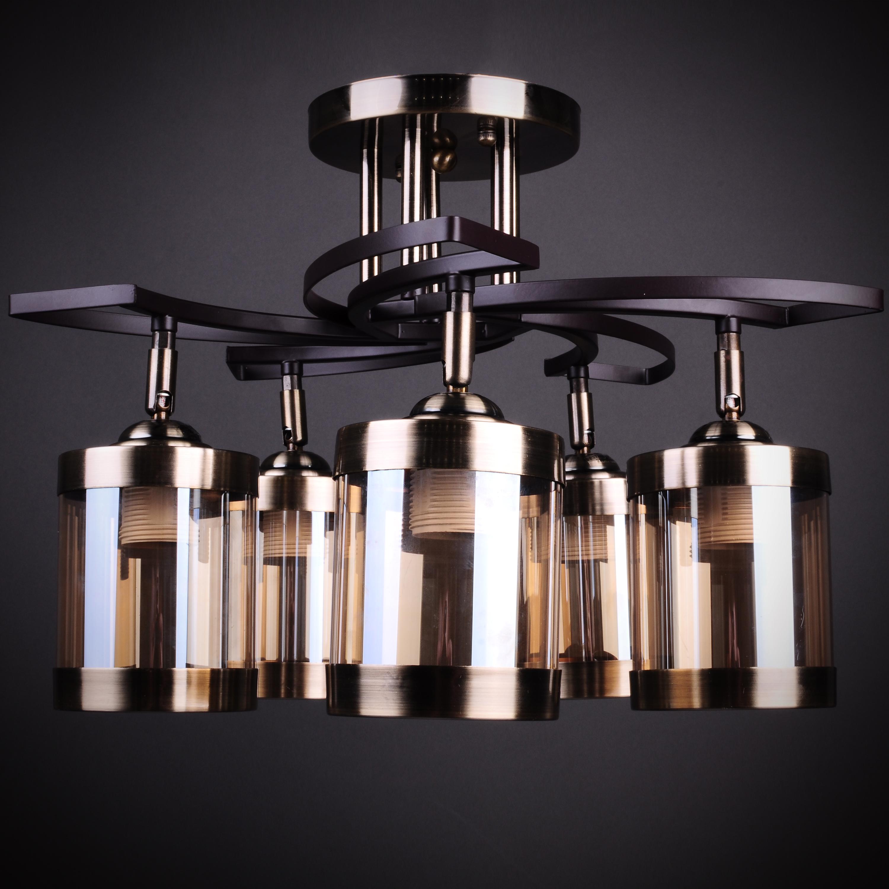 Люстра стельова Light House DL-17234/5 BN Коричневий